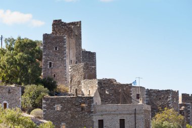 Taş eski kule ev Mani, Yunanistan.