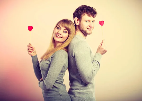 Felicidade Amor Casal Encantador Encantador Sorrindo Feliz Mulher Alegre Homem — Fotografia de Stock