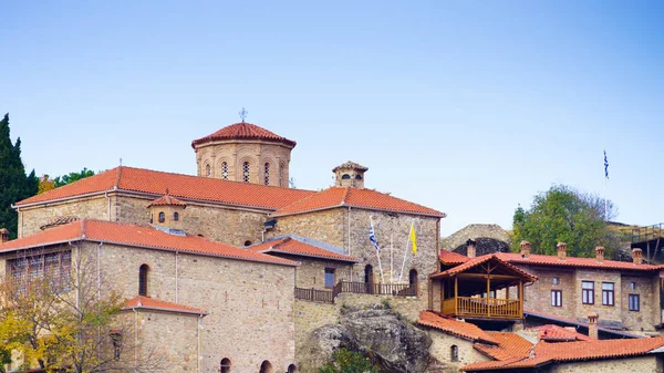 Monastero Sulla Scogliera Meteora Kalambaka Tessaglia Grecia Destinazioni Greche Patrimonio — Foto Stock