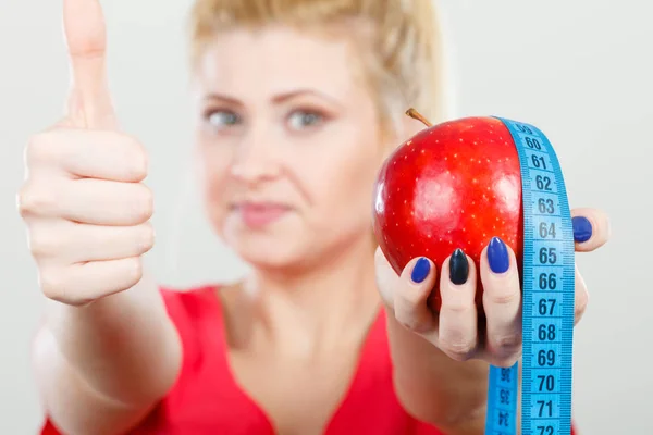 Estilo Vida Saudável Preparando Para Conceito Dieta Feliz Mulher Desportiva — Fotografia de Stock