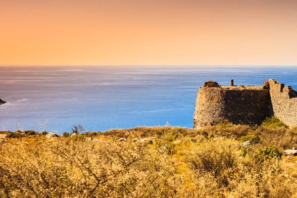 Castelli Greci Castello Kelefa Baia Mare Oitylo Sullo Sfondo Mani — Foto Stock