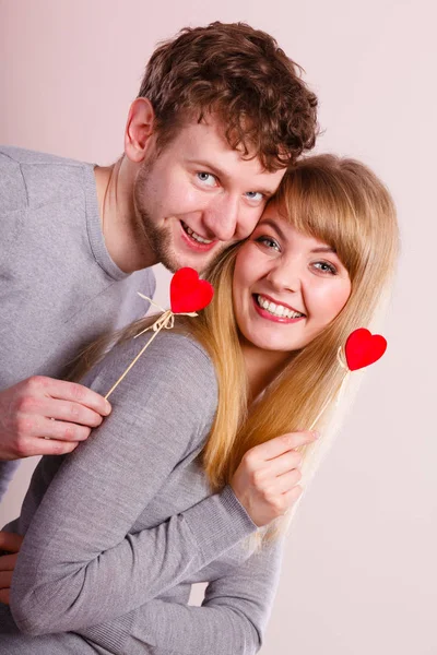 Amor Símbolo Romance Relacionamento Divertido Lazer Conceito Menina Com Menino — Fotografia de Stock