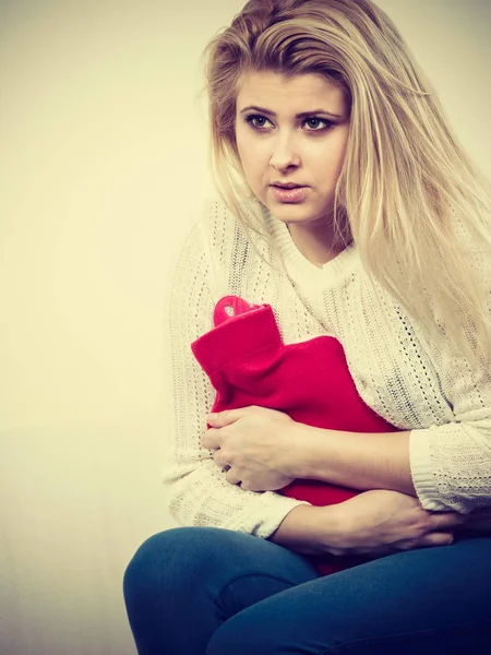 Fájdalmas Időszakok Menstruációs Görcsproblémák Koncepciója Akinek Gyomorgörcs Cofa Érzés Nagyon — Stock Fotó