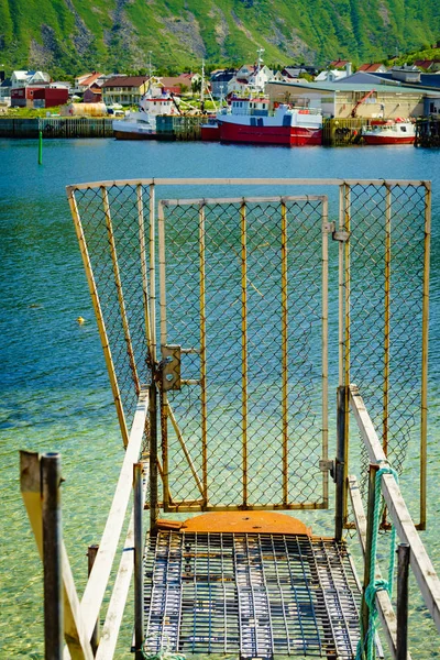 アンドーヤ島 Bleik 村の漁港 — ストック写真