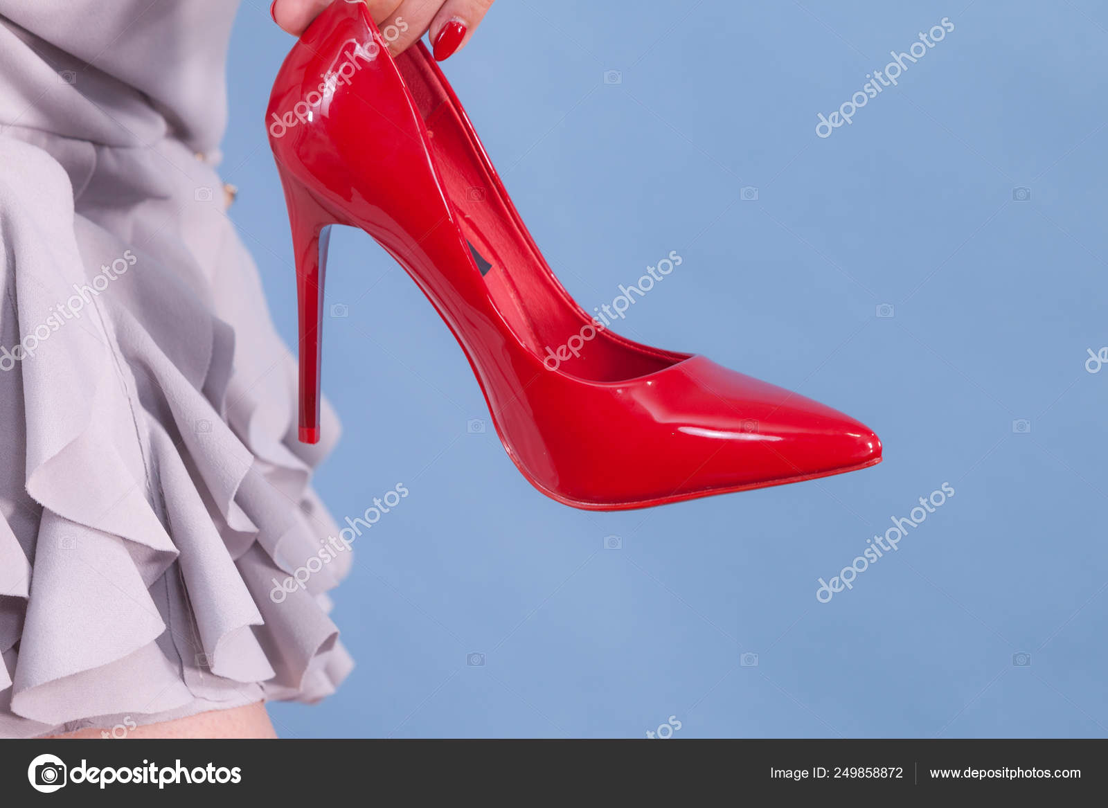 Fashion Stylist Presenting High Heels Stock Photo By Anetlanda