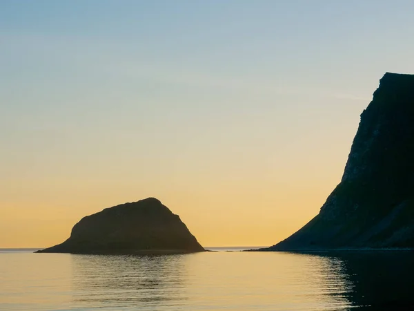 Seascape na ilha de Gimsoya, Lofoten Noruega — Fotografia de Stock