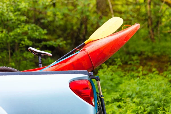 Sport objects, closeup of kayak prow — Stock Photo, Image