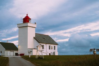 Norveç'te Obrestad deniz feneri.