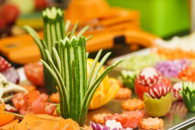 Dekoratif sebze ve meyve plakaları