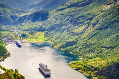 Fiyort Geirangerfjord Feribot Tekne, Norveç ile.