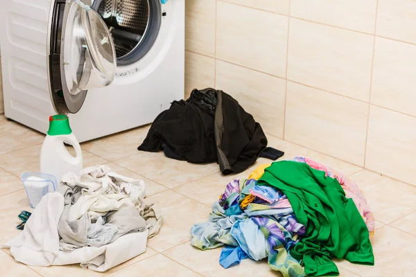 Lavanderia detergente em pó de lavagem — Fotografia de Stock