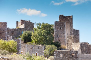 Taş eski kule ev Mani, Yunanistan.