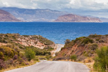 Yunanistan 'daki Monemvasia adası manzarası