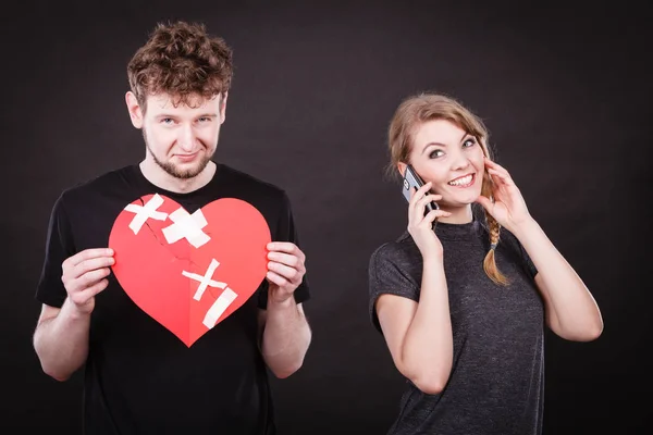 Pareja joven en separación por traición . — Foto de Stock