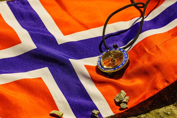 Compass on norwegian flag