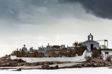 Agios Fokas fırtınalı hava Yunanistan