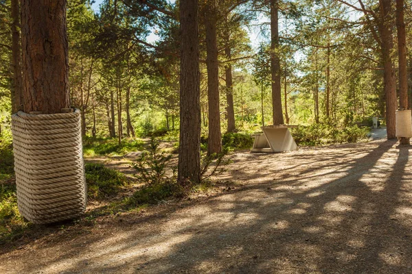 Area di sosta di Liasanden. Tragitto norvegese Sognefjellet — Foto Stock