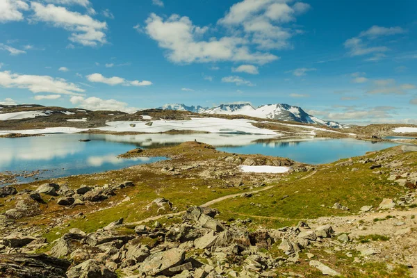Paesaggio montano. Tragitto norvegese Sognefjellet — Foto Stock