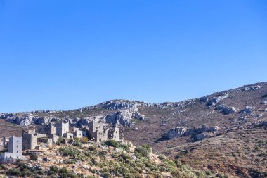 Taş eski kule ev Mani, Yunanistan.