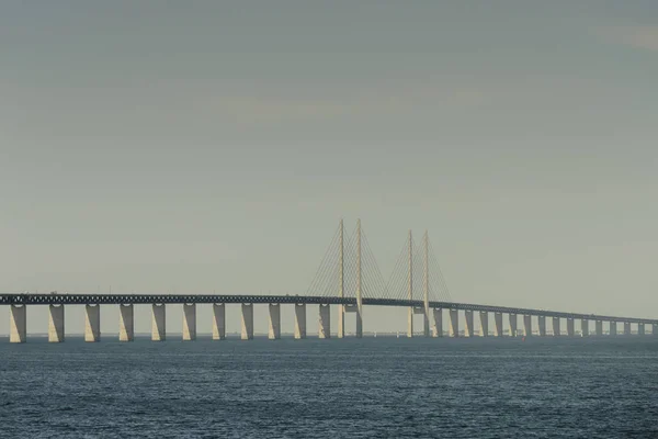Оресуннский мост между Данией и Швецией . — стоковое фото
