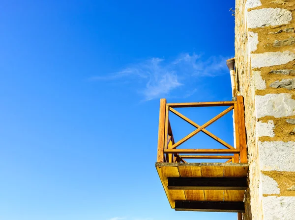 Balkon aus Holz — Stockfoto