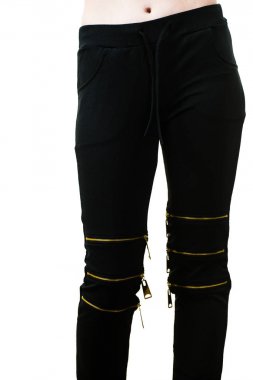 Yüksek topuklu siyah kot