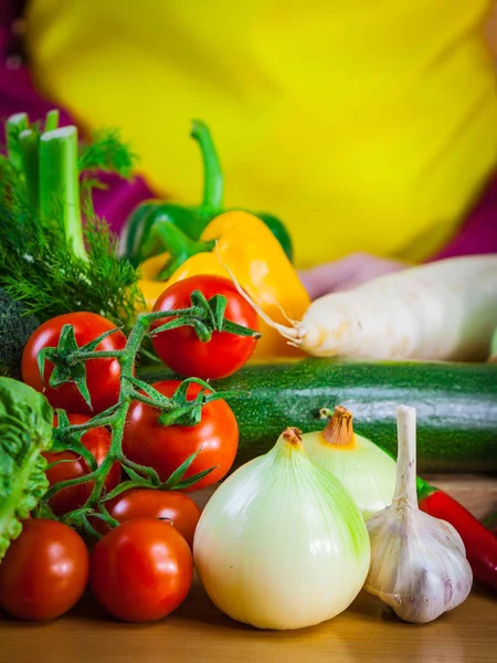 Close up van groenten op tafel — Stockfoto