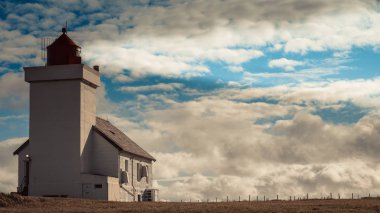 Norveç'te Obrestad deniz feneri.