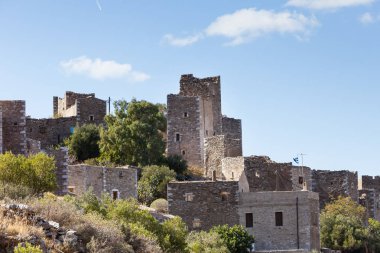 Taş eski kule ev Mani, Yunanistan.