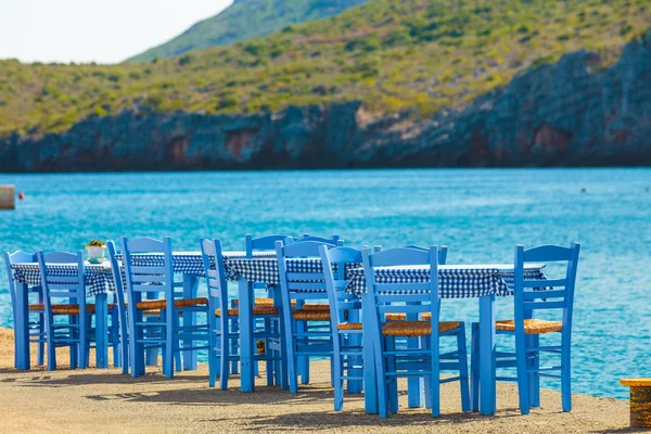 Yunanistan Deniz kıyısında açık kafe Açık Restoran