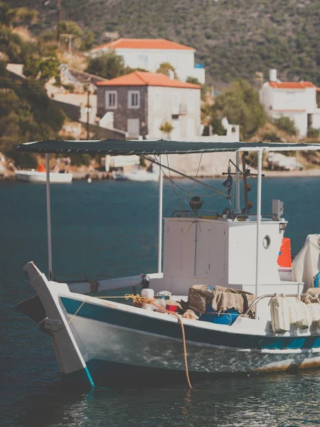 Fishing boat in greek marina — Stock Photo, Image