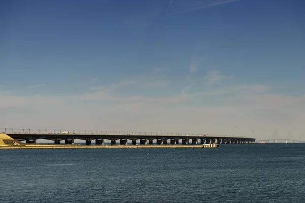 Storebaelt-bron i Danmark — Stockfoto