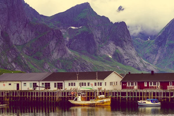 Fjordlandskapet. Lofoten Norge — Stockfoto