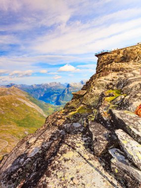 Dağlar peyzaj Dalsnibba bakış açısıyla, Norveç