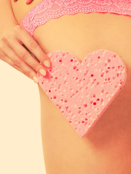 Skincare Hygiene Health Body Care Closeup Sensual Woman Wearing Panties — Stock Photo, Image