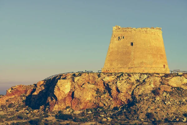 Mesa Roldan Watchtower Cabo Gata Nijar Natural Park Prowincji Almeria — Zdjęcie stockowe