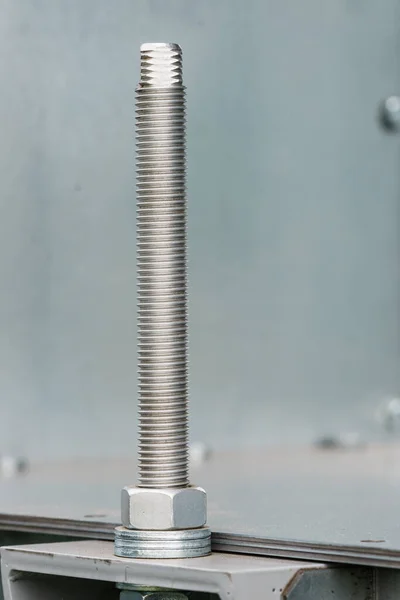Nahaufnahme Von Metall Stahlrohr Landwirtschaftlichen Maschinen Vahicle Industrielle Details — Stockfoto