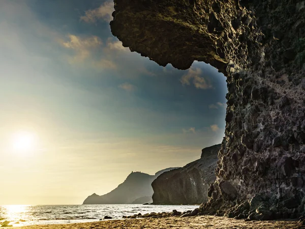 Spiaggia Monsul Paesaggio Costiero Parco Naturale Cabo Gata Nijar Provincia — Foto Stock