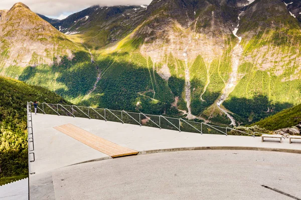 Utsikten Погляд Gaularfjellet Туристична Привабливість Сценічний Маршрут Норвегії — стокове фото
