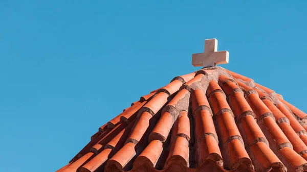 Detalle Iglesia Piedra Arquitectura Casco Antiguo Vathia Grecia Mani Peloponeso — Foto de Stock