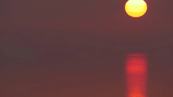 Sunset Sea Sun Sinking Horizon — Stock Photo, Image