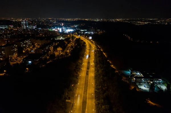 Night Stodlky Una Zona Catastral Praga República Checa Originalmente Pueblo — Foto de Stock