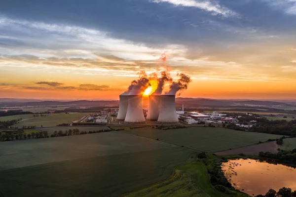 Temelin Nuclear Power Station Spring 2003 Temelin Nuclear Power Plant — Stock Photo, Image