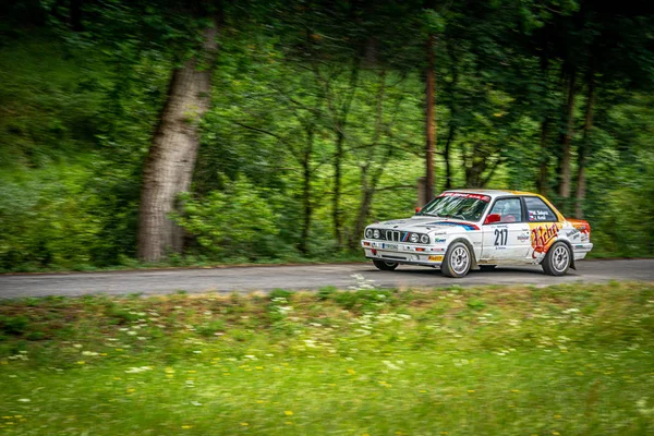 Rally Van Bohemen Een Van Rally Kampioenschappen Tsjechië Het Rijdt — Stockfoto