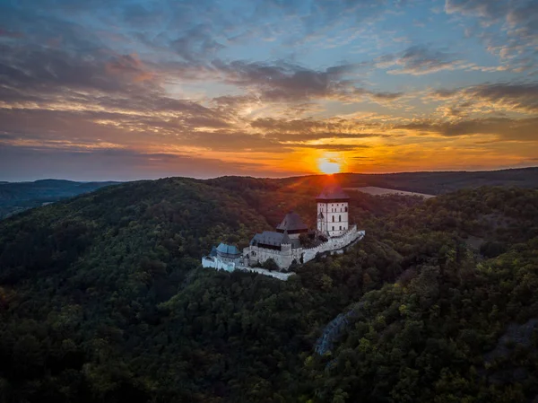 Château Karlstejn Est Grand Château Gothique Fondé 1348 Par Charles — Photo