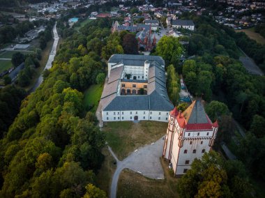 Hradec nad Moravici Castle is a castle complex in the district of Opava.  The chateau complex is located in the southern part of the town on an elongated headland above the Moravice River. clipart