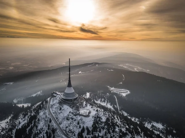 Jested Çek Cumhuriyeti Nin Kuzeyindeki Liberec Yüksek Dağ Zirvesi 012 — Stok fotoğraf