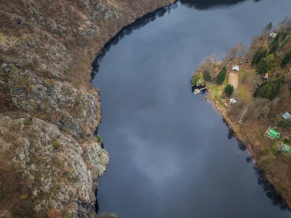 Rzeka Wełtawa 430 Długości Wysyje Powierzchnię 090 Kilometrów Kwadratowych Ponad — Zdjęcie stockowe