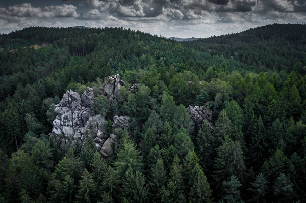 The Lusatian Mountains Protected Landscape Area is a protected area of 267 km2 established in 1976 to protect the diverse landscape of sandstone rock towns, the remnants of natural forests.