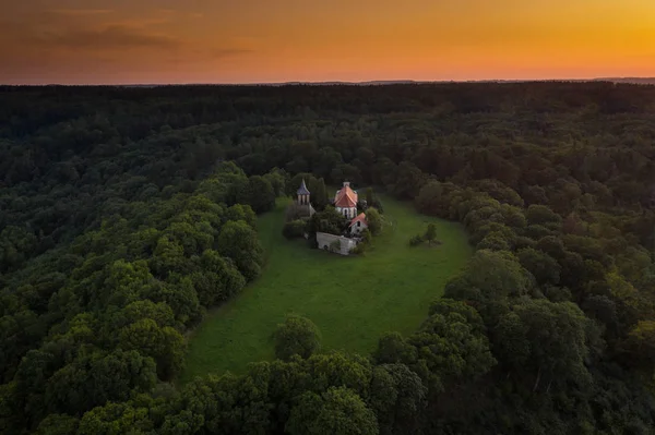 Kościół Jerzego Znajduje Się Obszarze Libusin Hillfort Pierwotnie Gothic Później — Zdjęcie stockowe